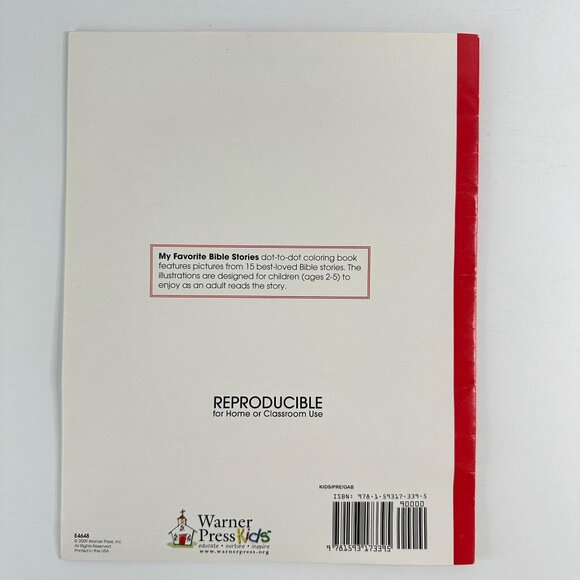 2/$6 My Favorite Bible Stories Dot-to-Dot Coloring Book-Ages 2-5 - Picture 7 of 11